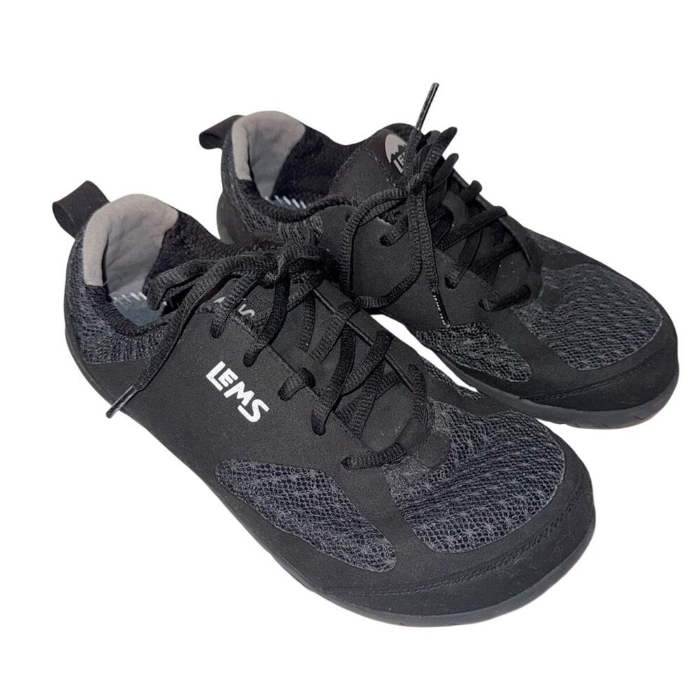 LEMS Primal 2 wide feet all black athletic sneakers 7